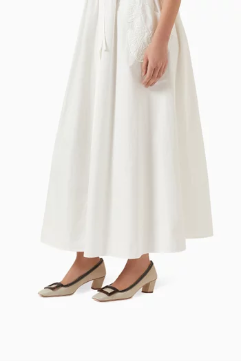 Belle Vivier 45 Pumps in Canvas