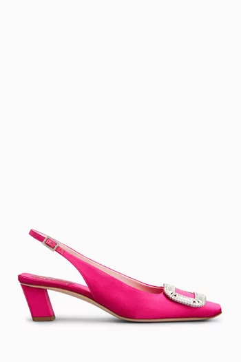 Belle Vivier Slingback 45 Pumps in Satin