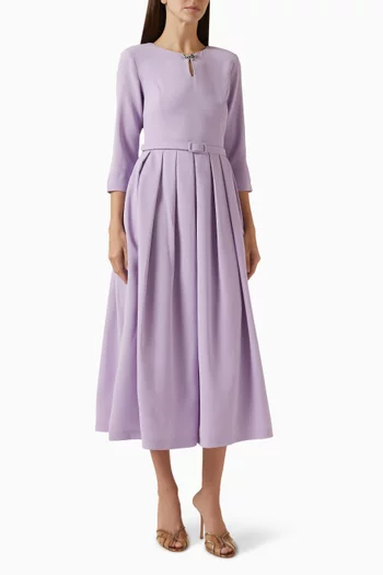 فستان بحزام كريب