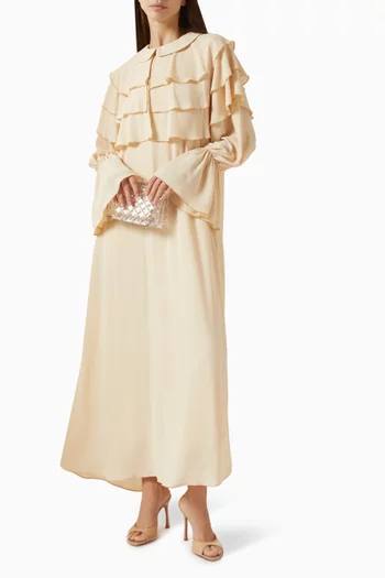 فستان بطبقات كشكش متعددة شيفون