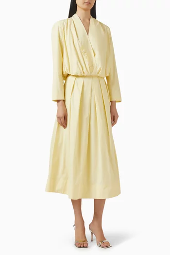 Embroidered Top & Skirt Set in Cotton