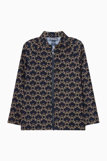 Turtle Chain Zip Rashguard