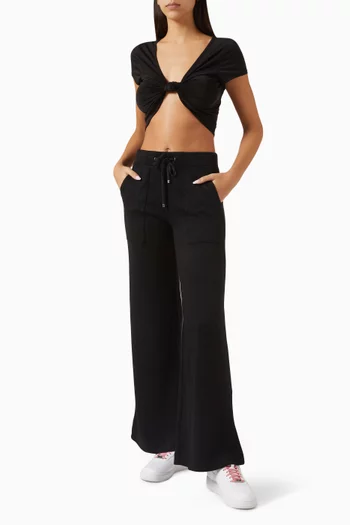 Knot Cropped Top in Jersey