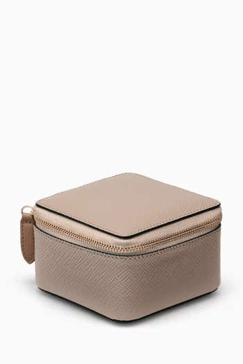 Medium Square Trinket Case in Panama Leather