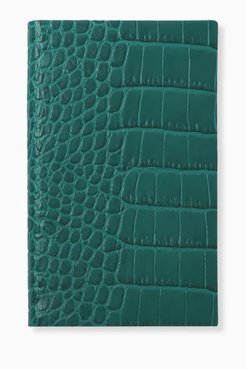 دفتر ملاحظات للجيب جلد مارا بنقشة جلد التمساح