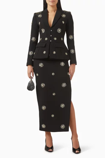 Lovisa Embellished Blazer in Crepe