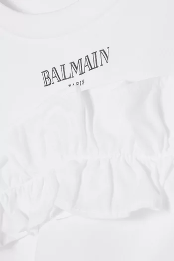 Ruffle T-shirt in Cotton