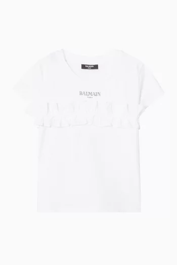 Ruffle T-shirt in Cotton