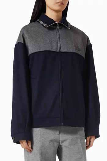 Blouson Zipper Jacket in Velour