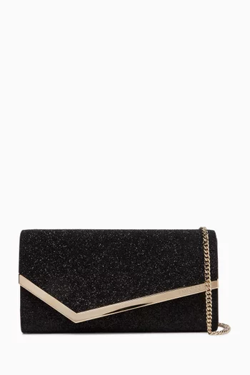 Emmie Clutch Bag in Glitter Leather