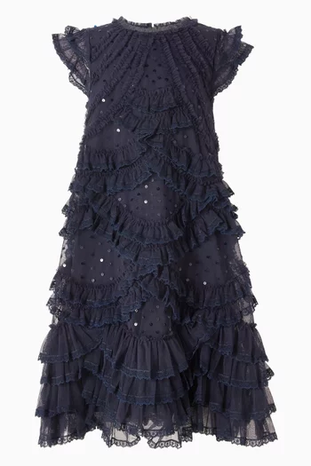 فستان كشكش دقيق