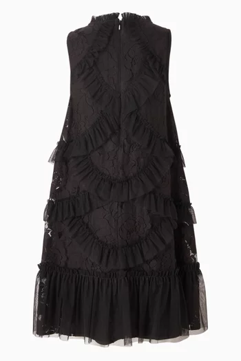 فستان بكشكش ونقشة زهور