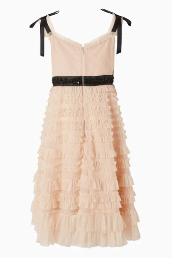 فستان بكشكش ودانتيل