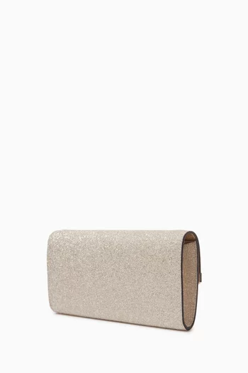 Emmie Clutch Bag in Glitter Leather