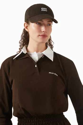 Logo-embroidered Baseball Cap in Denim