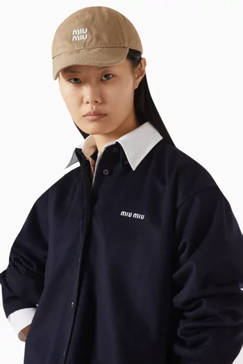 Logo-embroidered Baseball Cap in Denim