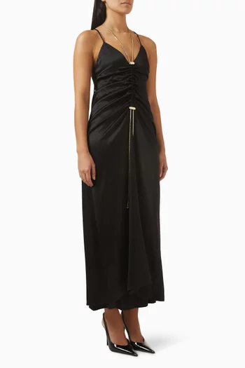 فستان سيرينا بكشكش حرير