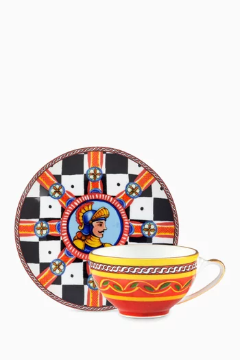 طقم فنجان إسبريسو وطبق كاريتو كافاليير