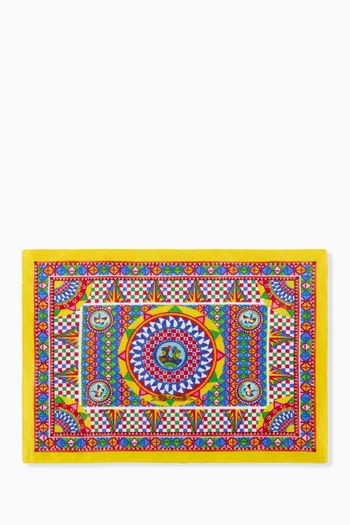 طقم مفرش ومنديل كاريتو كتان