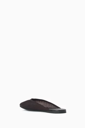 حذاء مفتوح بشعار الماركة قماش شبكي