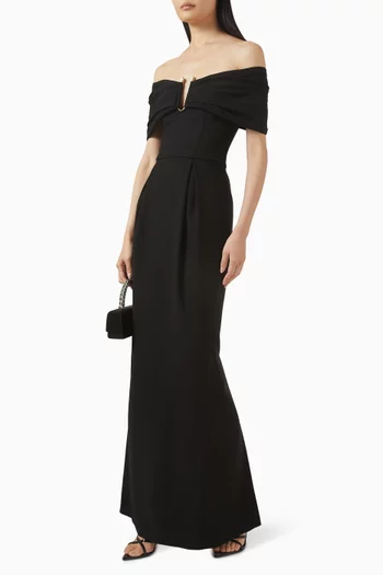 Off-shoulder Maxi Dress