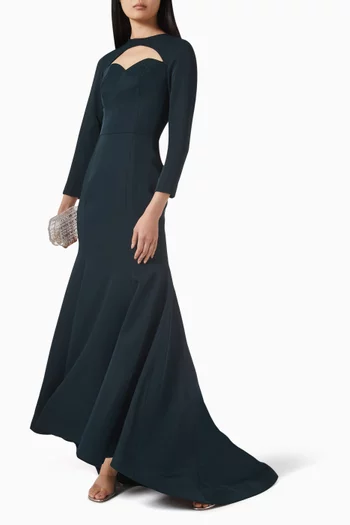 Long-sleeve Mermaid Gown
