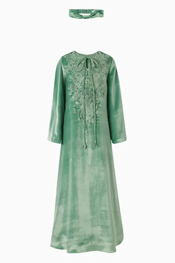 قفطان مطرز بزهور