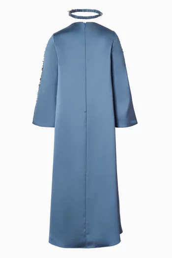 قفطان بقصة على شكل حرف A مطرز