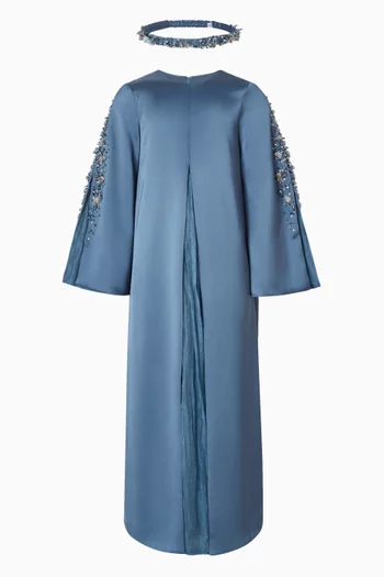 قفطان بقصة على شكل حرف A مطرز