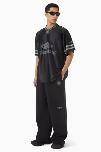 تي شيرت كرة قدم بفتحة رقبة حرف V وحرف B بتصميم رقم 3 جيرسيه لامع