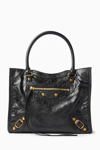 Mini Le City Tote Bag in Arena Lambskin