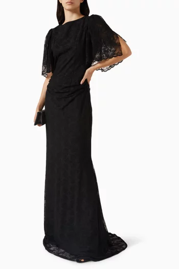 Draped Dress in Lace