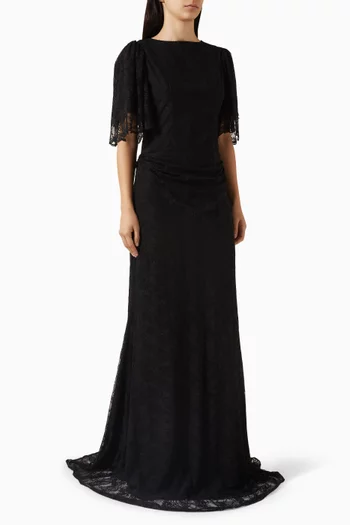 Draped Dress in Lace
