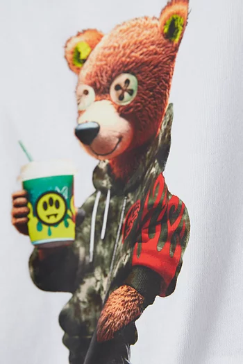 تي شيرت بطبعة دب قطن