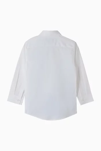 Logo-print Shirt in Cotton-poplin
