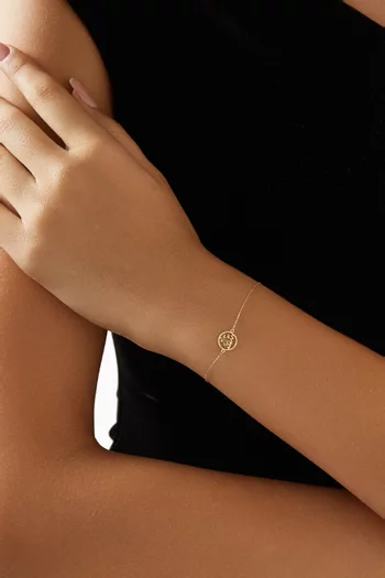 سوار بحلية ما شاء الله ذهب أصفر عيار 18