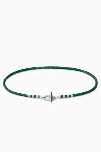 سوار آفي بخرز بتصميم مسبحة فضة إسترلينية