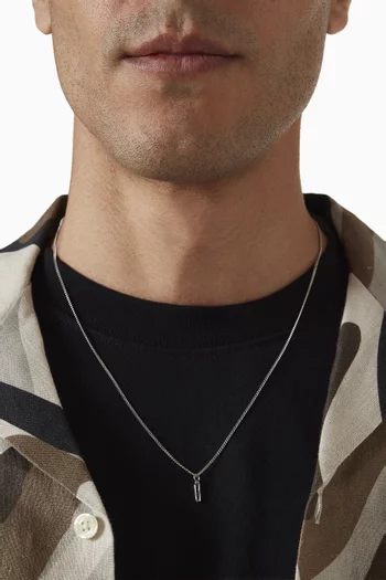 Totem Onyx Necklace in Sterling Silver