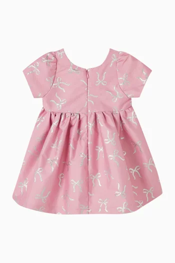 فستان بعقدة مطرزة بالترتر