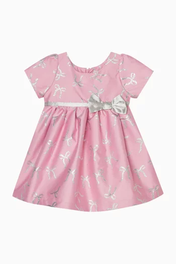 فستان بعقدة مطرزة بالترتر