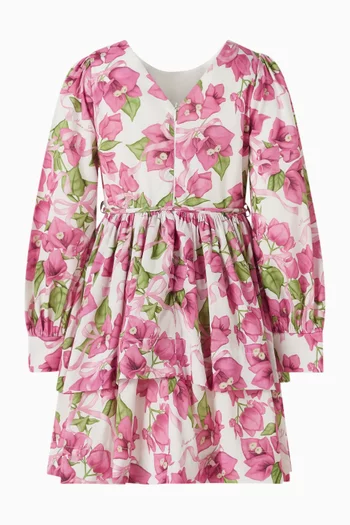 فستان مزين بزهور