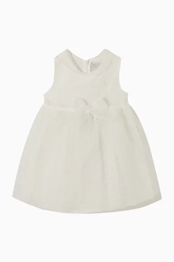 فستان بعقدة تول