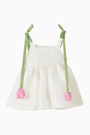 فستان مزين بتوليب