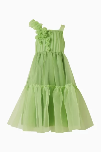 One-Shoulder Dress in Tulle