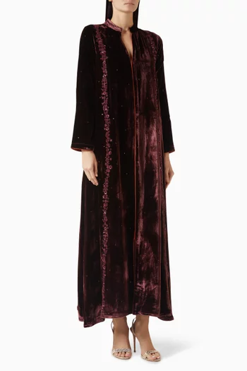 Sequin-embellished Kaftan in Velvet