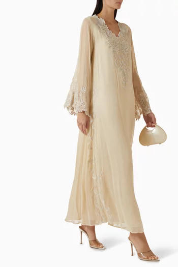 Floral-embellished Kaftan