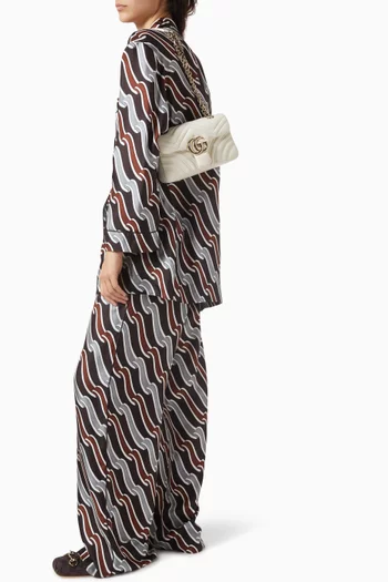 حقيبة كتف مارمونت صغيرة بشعار حرفي GG جلد مبطن