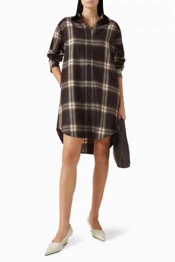 Checked Shirt Dress