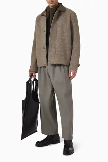 بنطال قصير بقصة ساق أسطوانية قطن