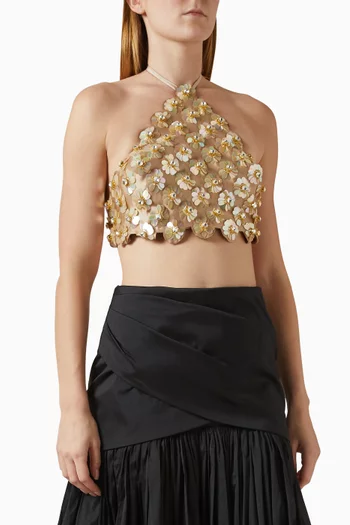 Eclats de Marguerites Bustier Top